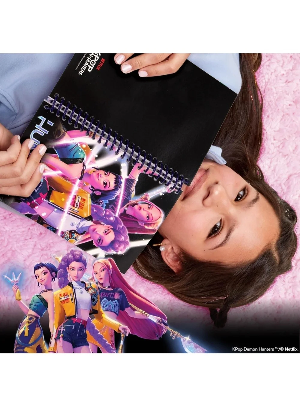 💜 K-Pop Demon Hunters Spiral Notebook- Huntrix, Saja Boys, or Derpy (Choose 1)